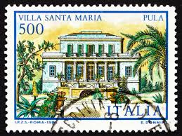 Francobollo da 500 lire Villa Santa Maria Pula