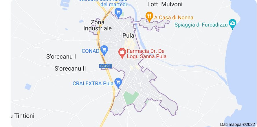mappa di Pula
